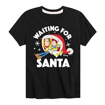 Disney / Pixar's Toy Story Woody & Buzz Lightyear Boys 8-20 Waiting For Santa Graphic Tee