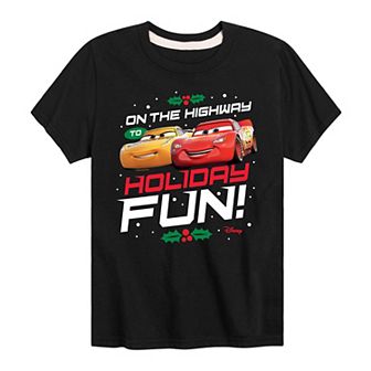 Disney / Pixar’s Cars Boys 8-20 On The Highway To Holiday Fun Graphic Tee