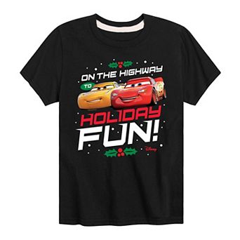 Disney / Pixar’s Cars Boys 8-20 On The Highway To Holiday Fun Graphic Tee