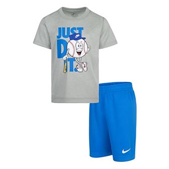 Boys 4-7 Nike Dri-FIT "Just Do It." Baseball Graphic Tee & Shorts Set