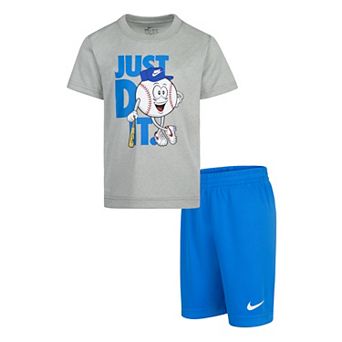 Boys 4-7 Nike Dri-FIT "Just Do It." Baseball Graphic Tee & Shorts Set
