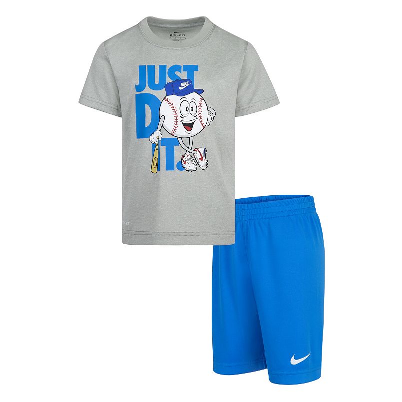 Boys 4-7 Nike Dri-FIT "Just Do It." Baseball Graphic Tee & Shorts Set
