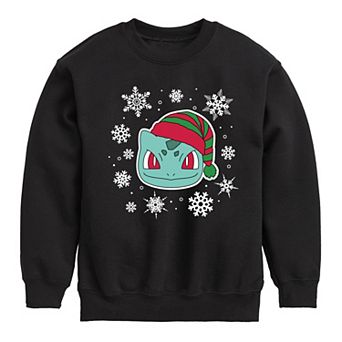 Pokemon Bulbasaur Snowflakes Crew Fleece