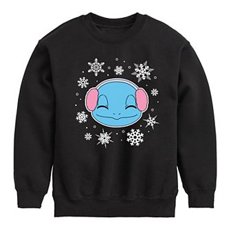 Pokemon Squirtle & Snowflake Crew Fleece