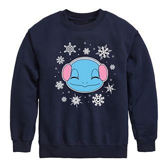 Pokemon Squirtle & Snowflake Crew Fleece
