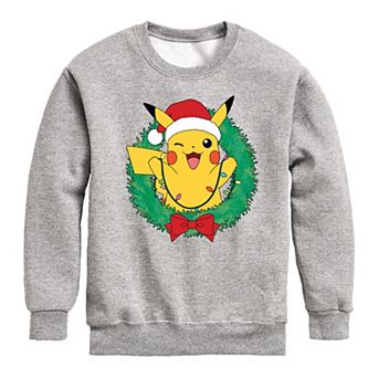 Pokemon Pikachu Wreath Crew Fleece