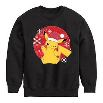 Pokemon Pikachu Santa Hat Crew Fleece