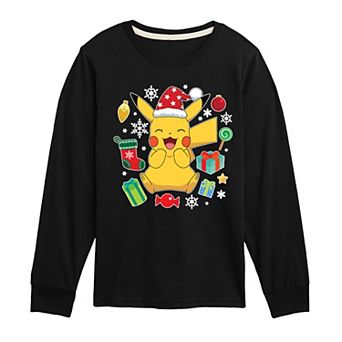 Pokemon Pika Presents Long Sleeve Tee