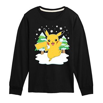 Pokemon Pikachu Snowball Long Sleeve Tee