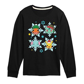 Pokemon Snowflakes Long Sleeve Tee