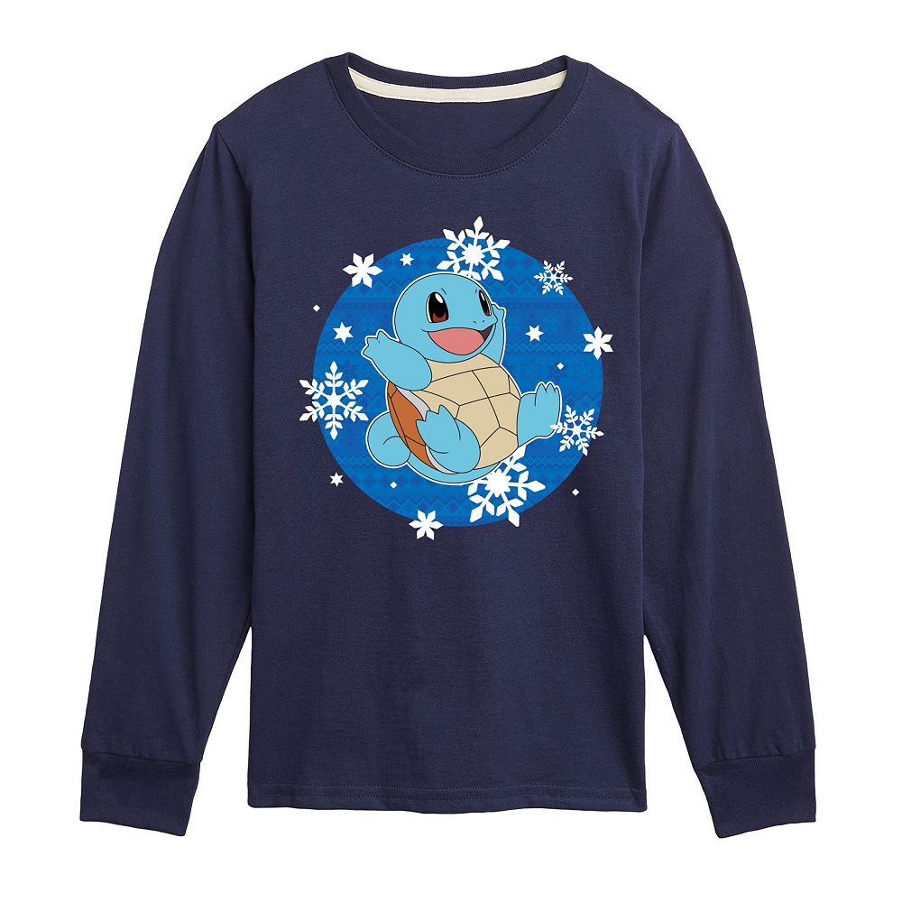 Pokemon Squirtle Snow Long Sleeve Tee