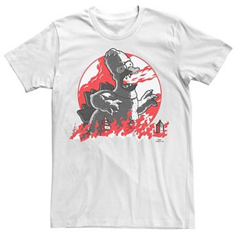 Big & Tall The Simpsons Homerzilla Spitting Fire Halloween Graphic Tee