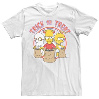 Big & Tall The Simpsons Trick Or Treat Trio Halloween Graphic Tee