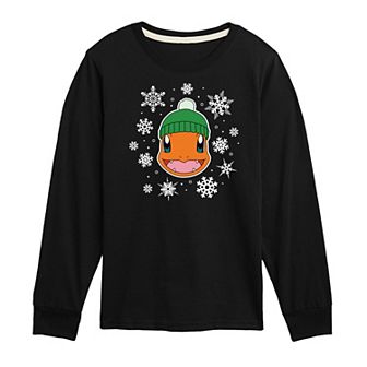 Pokemon Charmander Snow Long Sleeve Tee