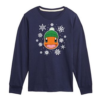 Pokemon Charmander Snow Long Sleeve Tee