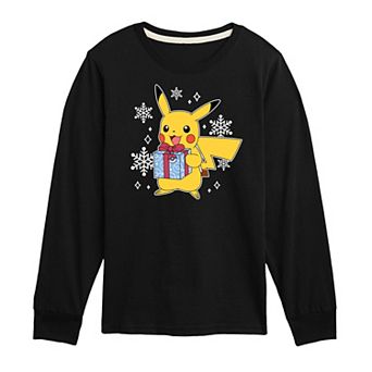 Pokemon Pika Presents Long Sleeve Tee