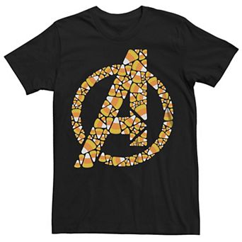 Big & Tall Marvel The Avengers Candy Corn Logo Halloween Graphic Tee