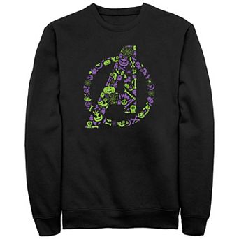 Big & Tall Marvel The Avengers Halloween Logo Halloween Fleece Sweatshirt