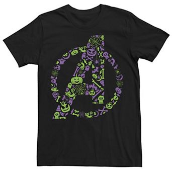Big & Tall Marvel The Avengers Halloween Logo Halloween Graphic Tee