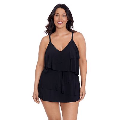 Women s Trimshaper Emilia Swim Dress Size 14 Black