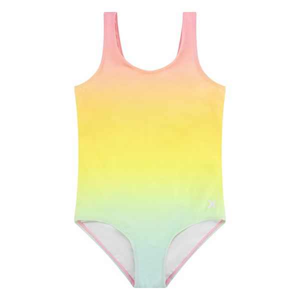Girls 716 Hurley Twist Back OnePiece Ombre UPF 50+ Swimsuit