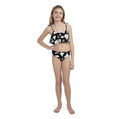 Girls 7-16 Hurley Flounce UPF 50+ Bikini Top And Bottoms Swimsuit Set