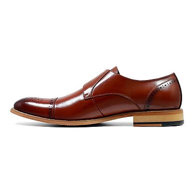 Stacy Adams Duncan Men's Leather Monk Strap Dress Shoes