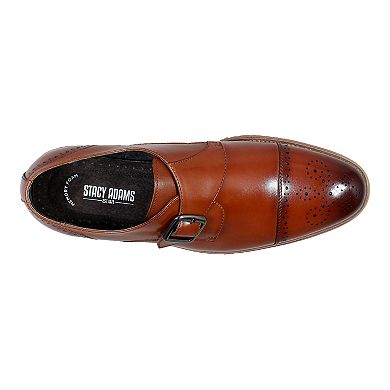 Stacy Adams Duncan Men's Leather Monk Strap Dress Shoes