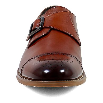 Stacy Adams Duncan Men's Leather Monk Strap Dress Shoes