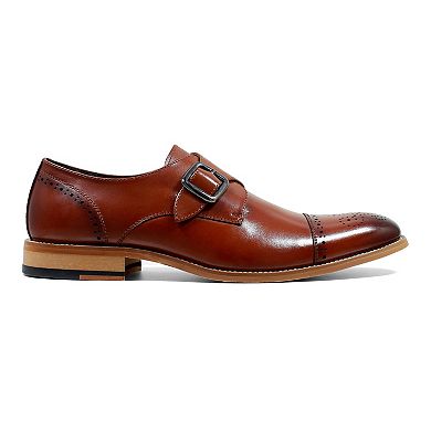Stacy Adams Duncan Men's Leather Monk Strap Dress Shoes