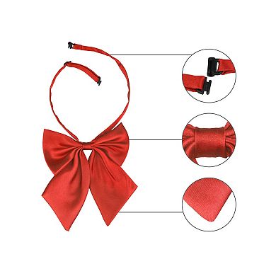 Women's Adjustable Solid Color Pre-tied Bowknot Uniform Bow Tie