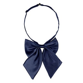 Women's Adjustable Solid Color Pre-tied Bowknot Uniform Bow Tie