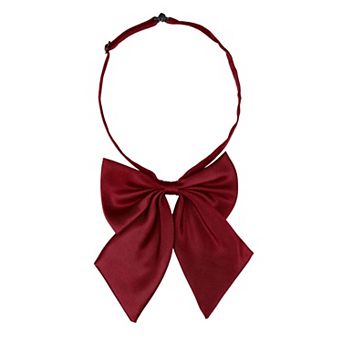 Women's Adjustable Solid Color Pre-tied Bowknot Uniform Bow Tie