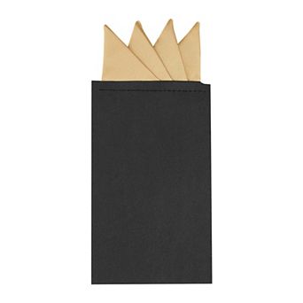 Men's Pocket Squares PreFolded Triangles On Card Suit Handkerchief