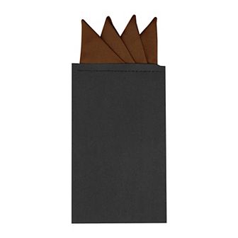 Men's Pocket Squares Prefolded Triangles On Card Suit Handkerchief