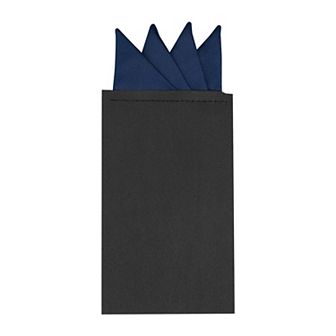 Men's Pocket Squares Prefolded Triangles On Card Suit Handkerchief
