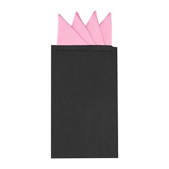 Men's Pocket Squares PreFolded Triangles On Card Suit Handkerchief
