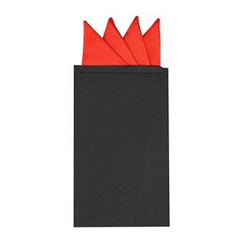 Men's Pocket Squares Prefolded Triangles On Card Suit Handkerchief