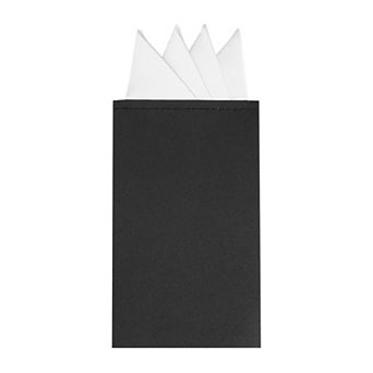 Men's Pocket Squares Prefolded Triangles On Card Suit Handkerchief