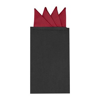 Men's Pocket Squares Prefolded Triangles On Card Suit Handkerchief