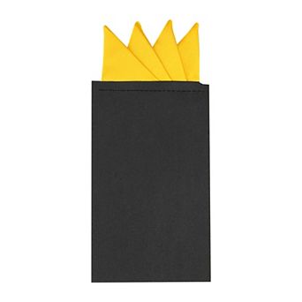 Men's Pocket Squares Prefolded Triangles On Card Suit Handkerchief