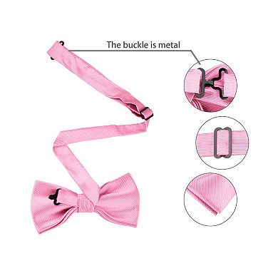 Men's Tie Set Necktie Bowtie Pocket Squares Solid Color for Wedding