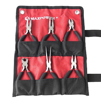 MAXPOWER Mini Pliers Set, 4.5 Inch, 6PCS