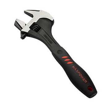 MAXPOWER Adjustable Wrench with Hammer Face, Metric/SAE, 10 Inch