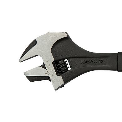 MAXPOWER Adjustable Wrench with Hammer Face, Metric/SAE, 10 Inch