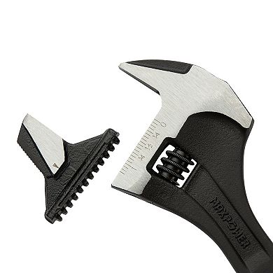MAXPOWER Adjustable Wrench with Hammer Face, Metric/SAE, 10 Inch