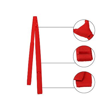 Men's Self-tied Solid Color Neckties Flat Neckwear Knitted Ties
