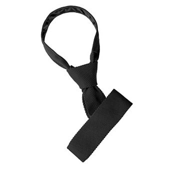 Men's Self-tied Solid Color Neckties Flat Neckwear Knitted Ties