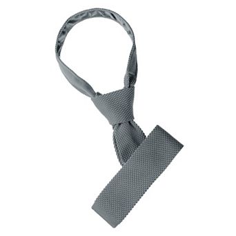 Men's Self-tied Solid Color Neckties Flat Neckwear Knitted Ties