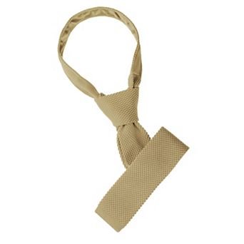 Men's Self-tied Solid Color Neckties Flat Neckwear Knitted Ties